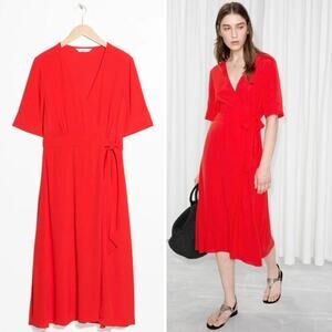 & OTHER STORIES Midi Wrap Dress